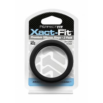 Xact-Fit Cockring 2-Pack Maat 22 - Zwart
