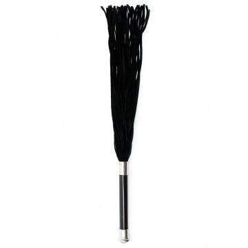 Suède Flogger met Glazen Handvat