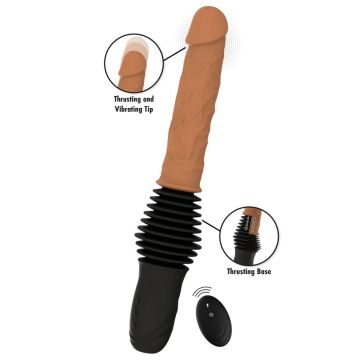 Hidden Desire Realistische Stotende Vibrator met Afstandsbediening - Lichte Huidskleur