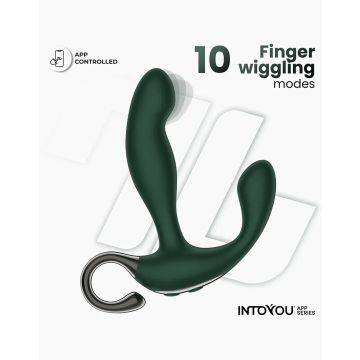 Prostaatmassager met Wiebelende Vinger en App Control - Groen