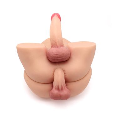 Kiotos Masturbator Penis in Ass & Dildo - Lichte Huidskleur