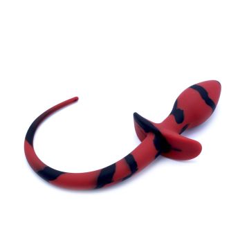 Kiotos Buttplug Hondenstaart - Zwart/Rood