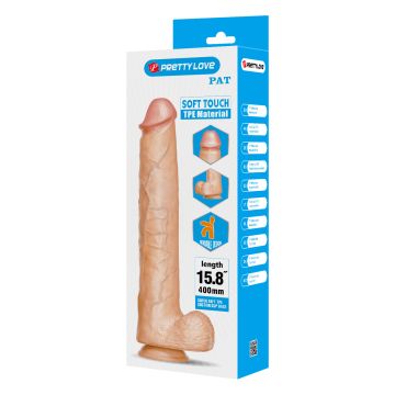 Realistische Dildo Pretty Love Pat 40 cm - Huidskleur