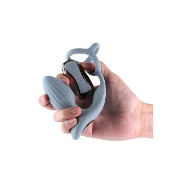 Vibrerende en Roterende Buttplug Pinnacle - Grijs