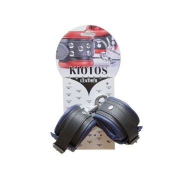 Enkel boeien blauw - Kiotos Leather - 5cm breed