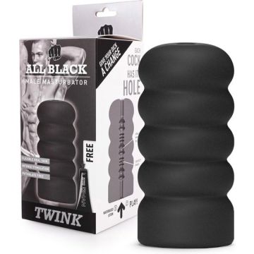 All Black Masturbator Twink - Zwart