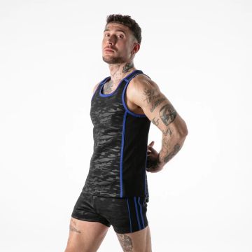 Locker Gear Full Military Access Tank Top - Zwart/Blauw