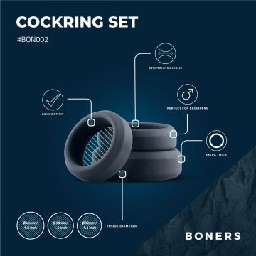 Boners 3-Delige Cockring Set