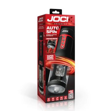 Roterende en Stotende Masturbator Auto Spin - Zwart