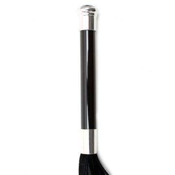 Suède Flogger met Glazen Handvat