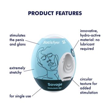 Satisfyer Masturbator Eggs Savage - 3-stuks