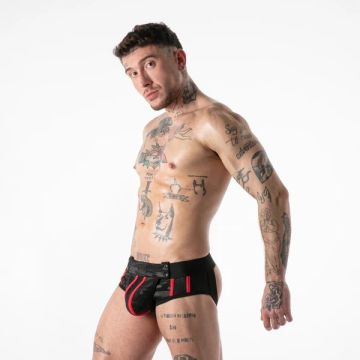 Locker Gear Full Military Access Jock Slip - Zwart/Rood
