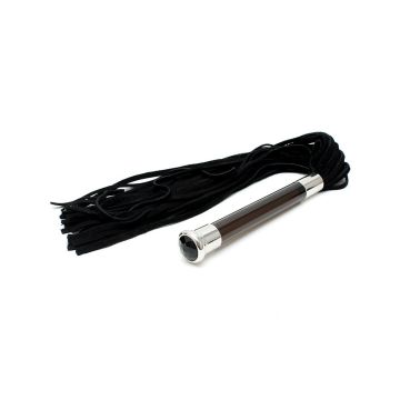 Suède Flogger met Glazen Handvat