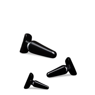 Set Zwarte  Buttpluggen - Anal Adventures