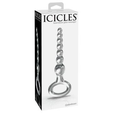 Icicles No. 67 - Anal Beads met Trekring - Transparant