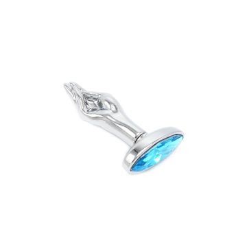 Kiotos Fist Buttplug met Blauwe Steen - S