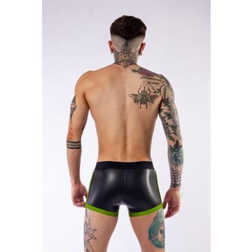 Mister B Neopreen Pouch Shorts - Zwart/Neon Groen