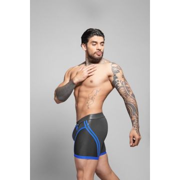Dale Mas Biker Skin Short met Rits - Zwart/Blauw