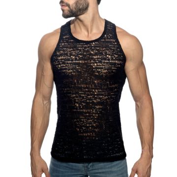 Addicted Spider Net Tank Top - Zwart