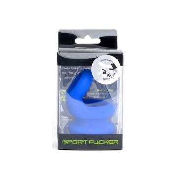 Siliconen Cockring Switch Hitter - Blauw*