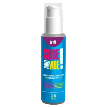 Glijmiddel met Tintelend Effect Slide and Vibe Blackberry