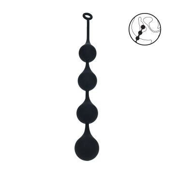 Siliconen Waterdrop Anal Balls Zwart XXL - 60 mm