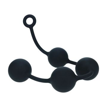 Ronde Siliconen Anaal Ballen XXL 6 cm - Zwart