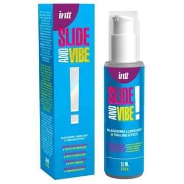 Glijmiddel met Tintelend Effect Slide and Vibe Blackberry