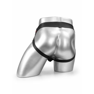 MisterMitch Leren Jockstrap - Zwart/Rood