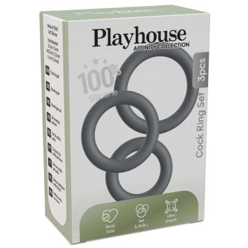 Playhouse Cockring Set 3 Stuks - Grijs