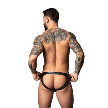 Male Power Wetlook Jockstrap Moonshine - Zwart