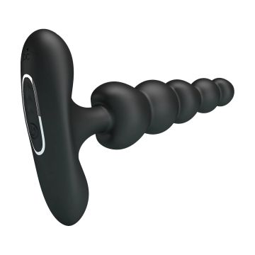 Pretty Love Anal Beads Vibrator Corban - Zwart