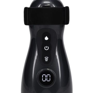 Virtuo Vibrerende Masturbator Pomp met Telefoonhouder - Gun Metal