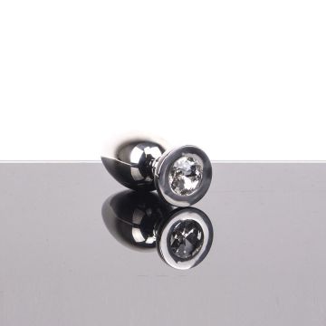 Kiotos Holle Buttplug met Juweel S - Zilver