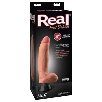 Real Feel Vibrator Dildo Deluxe Flesh 20 cm