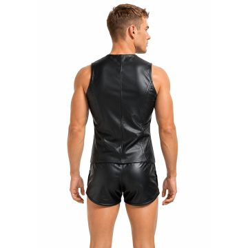 MisterMitch Leren Vest - Rood