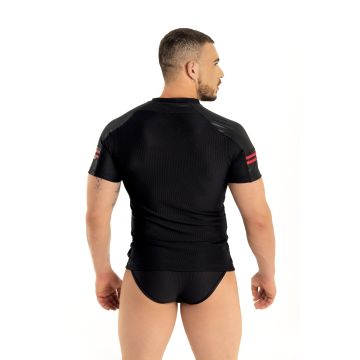 ROK Industrial Zipper Shirt - Zwart/Rood