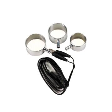 Rimba Electro Sex Aluminium Cock Ringen 3 ST. Uni-Polair