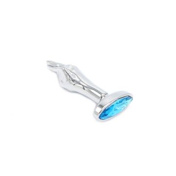 Kiotos Fist Buttplug met Blauwe Steen - S