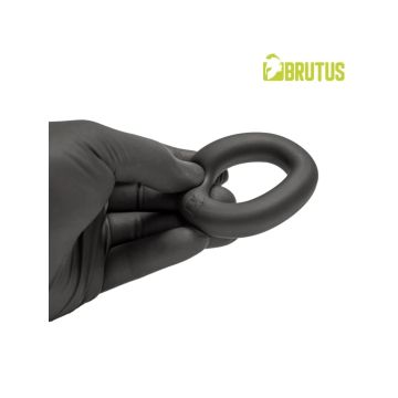 Mucho Macho Silicone Ergo Cockring Zwart - Brutus