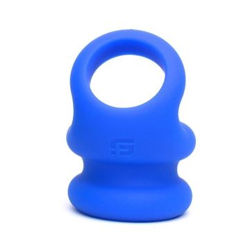 Siliconen Cockring Switch Hitter - Blauw*