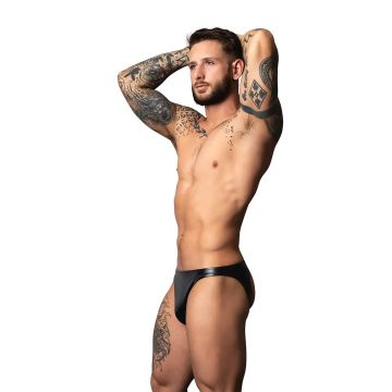 Male Power Wetlook Jockstrap Moonshine - Zwart