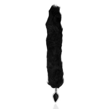 Metalen Buttplug Fox Tail - Zwart