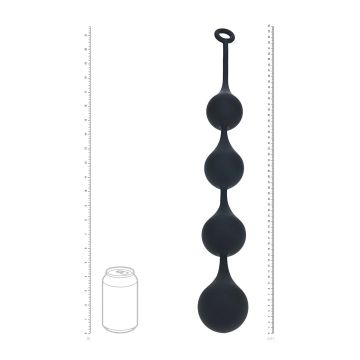 Siliconen Waterdrop Anal Balls Zwart XXL - 60 mm