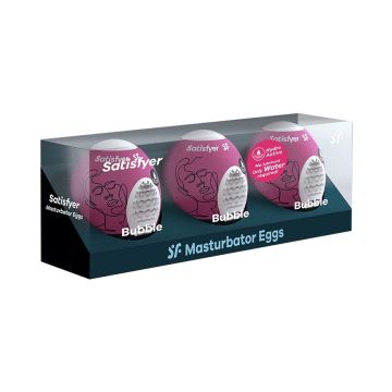 Satisfyer Masturbator Eggs Bubble - 3-stuks