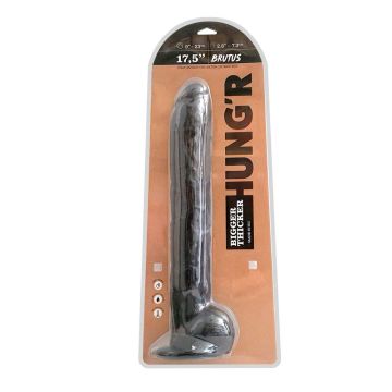 HUNG'R BRUTUS Dildo Black 17.5 inch / 44.5 cm / Ø 7.3 cm
