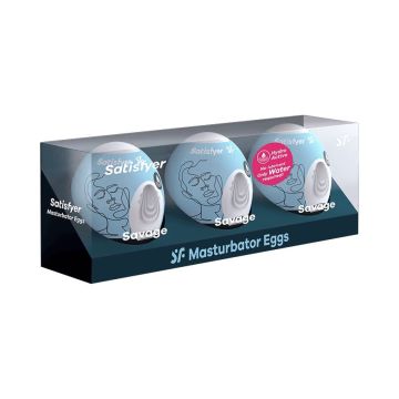 Satisfyer Masturbator Eggs Savage - 3-stuks