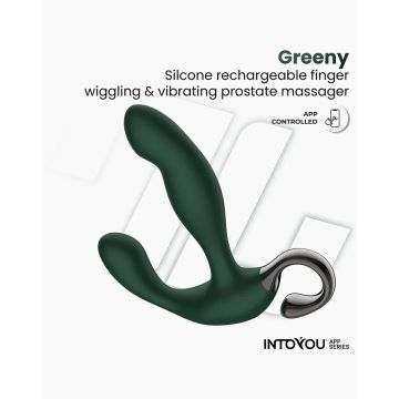 Prostaatmassager met Wiebelende Vinger en App Control - Groen