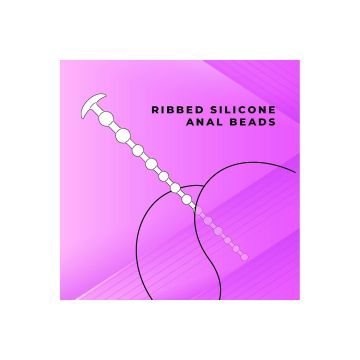 Geribbelde Silicone Anal Beads 48 cm