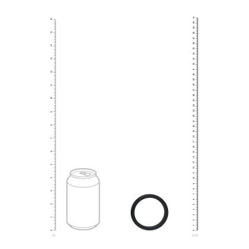 Wide O Silicone Cockring XXL - Zwart 55mm